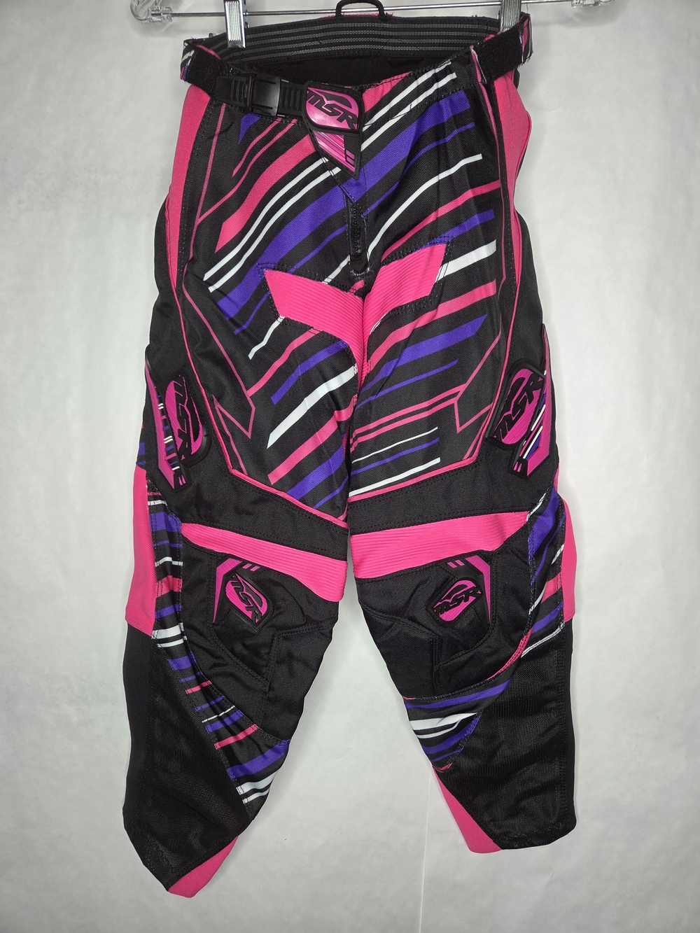 Women's Black & Pink Graphic Motocross Pants
